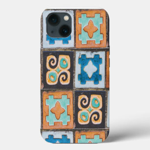 Etui iPhone 13 Conception de motifs de carreaux en céramique colo