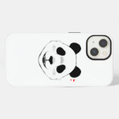 Etui iPhone 13 Conception de panda mignon avec un fond blanc mini (Verso Horizontal)
