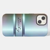 Etui iPhone 13 Conception de teinte de couleur douce métallique (Verso Horizontal)