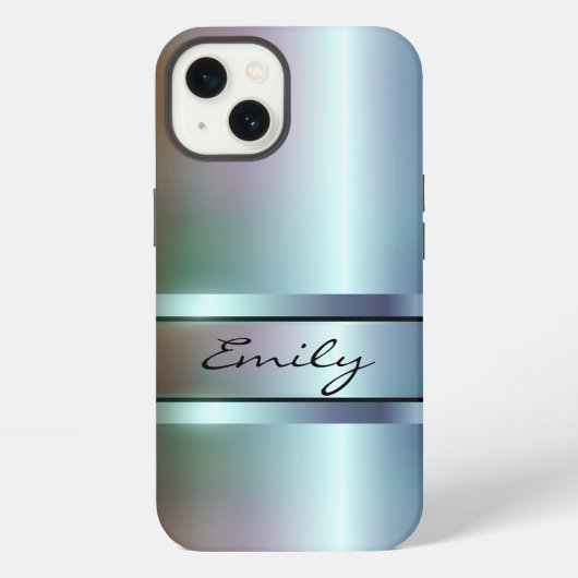 Etui iPhone 13 Conception de teinte de couleur douce métallique (Verso)