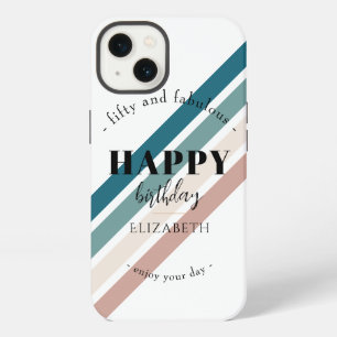 Etui iPhone 13 Conception minimaliste d'anniversaire dans des cou