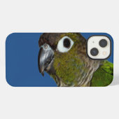 Etui iPhone 13 Conure à joues vertes (Verso Horizontal)