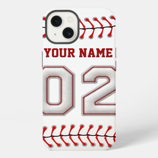 Etui iPhone 13 Cool de baseball pointillé numéro 2 (Verso)