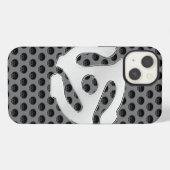 Etui iPhone 13 COOL Rétro Chrome Comme espaceur 45 impression DJ (Verso Horizontal)