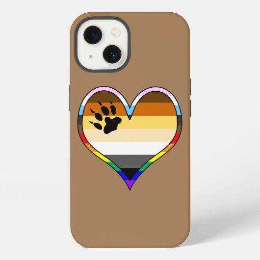 Etui iPhone 13 Coque-coque iphone du coeur de la Pride de l'ours (Verso)