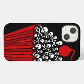 Etui iPhone 13 Coque de Cupcake du crâne - coque iphone de Mate (Verso Horizontal)