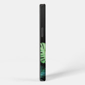 Etui iPhone 13 Coque de téléphone à motif feuille tropicale noire (Côté droit)