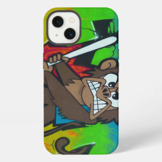 Etui iPhone 13 Coque ipad de graffiti pour singe en colère