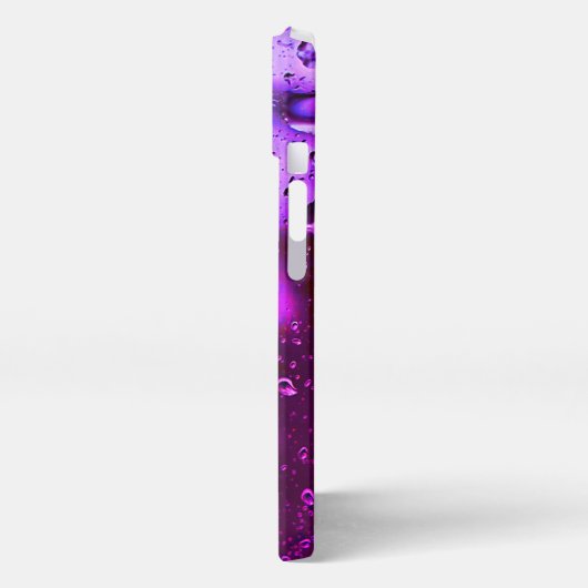 Etui iPhone 13 coque iphone - Art original Raindrop - Deep Purple (Côté gauche)