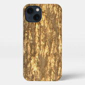Etui iPhone 13 Coque iphone Camo écorce d'or (Verso)