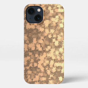 Etui iPhone 13 Coque iphone Camo Feuilles d'or