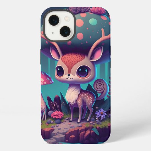 Etui iPhone 13 Coque iPhone Case-Mate Fantastique Cerf Champignon (Verso)