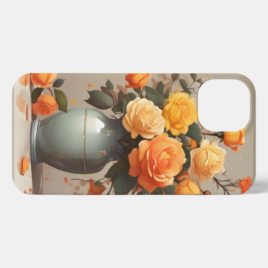 Etui iPhone 13 Coque iphone de fleurs de vase (Verso Horizontal)