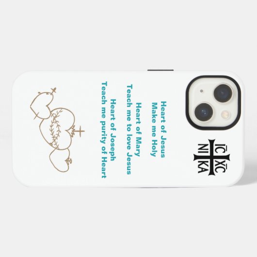 Etui iPhone 13 Coque iphone du Rosaire des Coeurs (Verso Horizontal)