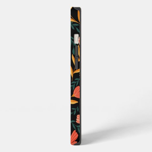 Etui iPhone 13 Coque iphone floral en fleurs de minuit (Côté gauche)