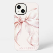Etui iPhone 13 Coque iPhone / iPad Nœud Rose Clair (Verso)