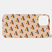 Etui iPhone 13 Coque iphone Motif Rainbow Heart (Verso Horizontal)