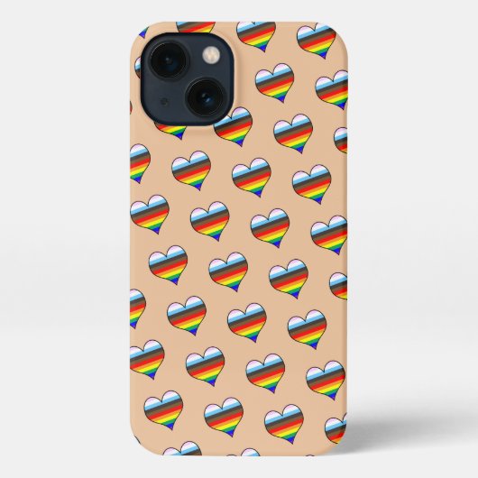 Etui iPhone 13 Coque iphone Motif Rainbow Heart (Verso)