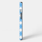 Etui iPhone 13 Coque-Mate bleu ciel en vichy coque iphone (Côté gauche)