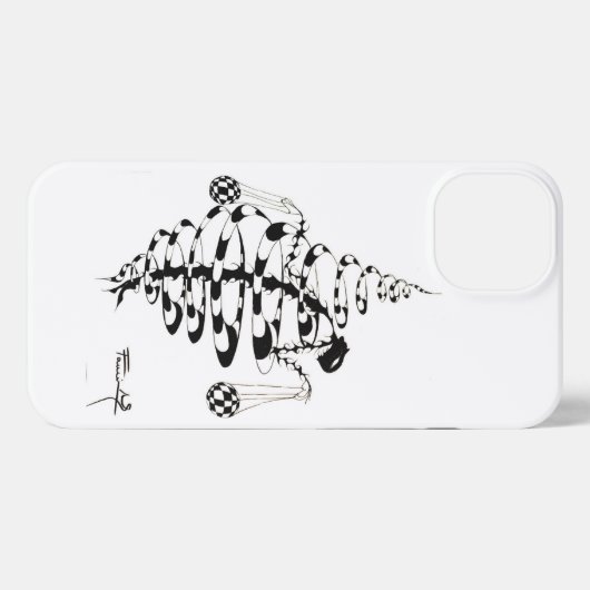 Etui iPhone 13 Coque Noir de luxe (Verso Horizontal)