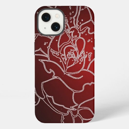 Etui iPhone 13 Coque Red Rose 13 (Verso)