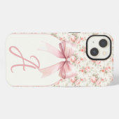 Etui iPhone 13 Coquette Monogram Rose Bow (Verso Horizontal)