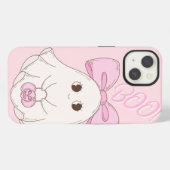 Etui iPhone 13 Coquette rose (Verso Horizontal)