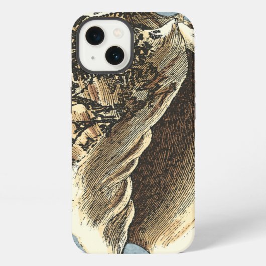 Etui iPhone 13 Coquille de conque délavée (Verso)