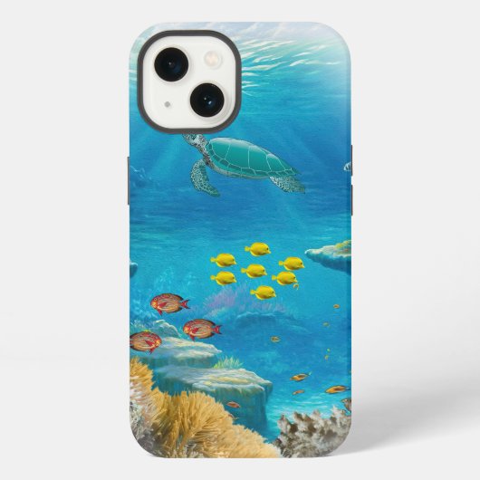Etui iPhone 13 Corail tropical (Verso)