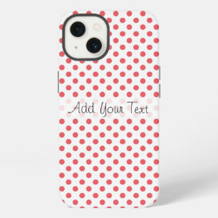 Etui iPhone 13 Coral Pink Polka Dots par Shirley Taylor