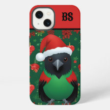 corneille noire en tenue de noël
