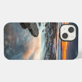 Etui iPhone 13 Coucher de soleil des marées (Verso Horizontal)