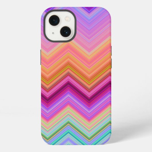 Etui iPhone 13 Coucher de soleil en zigzag (Verso)