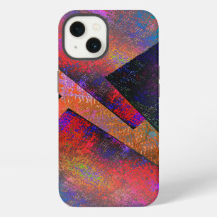 Etui iPhone 13 Couches d'images de couleur rustique mal arrangées