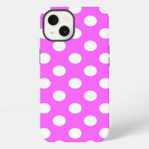 Etui iPhone 13 Couleur Rose Frappante Et Jolies Taches Blanches