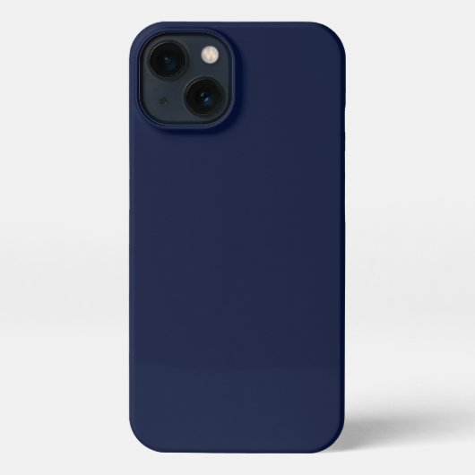 Etui iPhone 13 Couleur solide bleu marine de minuit (Verso)