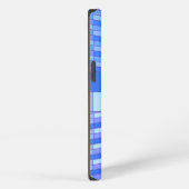 Etui iPhone 13 Couleurs bleues Rectangles ondulées (Côté droit)