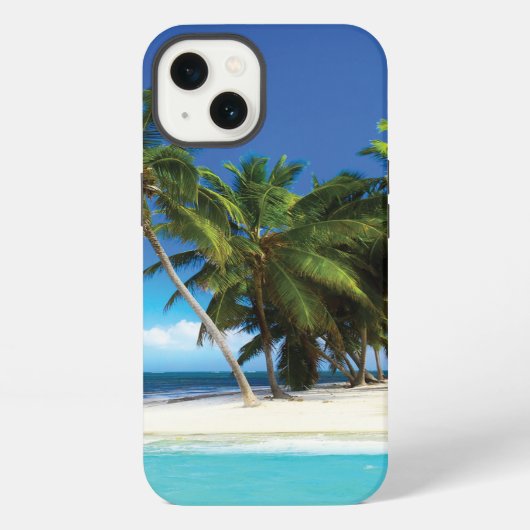 Etui iPhone 13 coussin de plage exotique (Verso)
