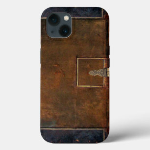 Etui iPhone 13 Couverture de livre en cuir ancien