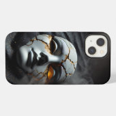 Etui iPhone 13 Cracked Porcelain Mask Dark iPhone 13 Tough Case (Verso Horizontal)