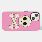 Etui iPhone 13 Crâne avec os (Verso Horizontal)