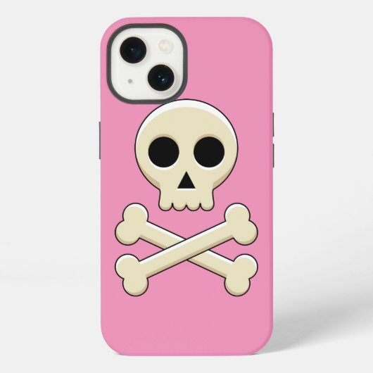 Etui iPhone 13 Crâne avec os (Verso)