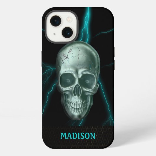 Etui iPhone 13 Crâne de foudre humain (Verso)