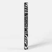 Etui iPhone 13 Crâne de sucre blanc et noir complexe (Côté droit)