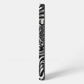 Etui iPhone 13 Crâne de sucre blanc et noir complexe (Côté gauche)