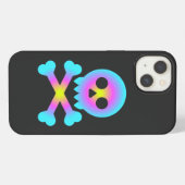 Etui iPhone 13 Crâne et os croisés (Verso Horizontal)