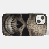 Etui iPhone 13 Crâne foncé décoré (Verso Horizontal)