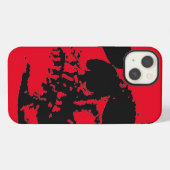 Etui iPhone 13 Crâne Rouge (Verso Horizontal)