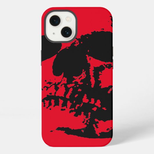 Etui iPhone 13 Crâne Rouge (Verso)