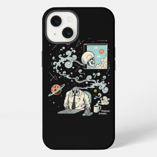 Etui iPhone 13 Crâne squelette ADHD décalé 61 (Verso)